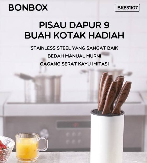 Pisau Dapur Set Pisau & Penyimpanan BKE31107 Bonbox
