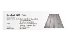 Atap Spandek Prima Supreme Jaya Deck 1020 - Panjang 7 Meter, Silver, Tebal 0.35