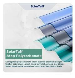 Polycarbonate Solartuff Greca - Grey, Panjang 6m